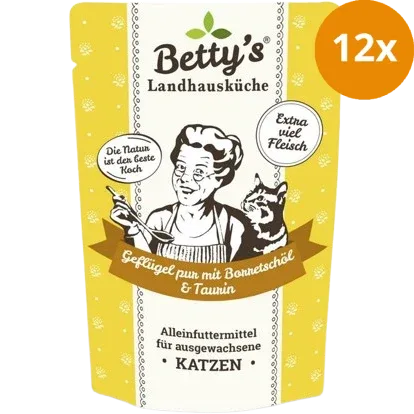 Bettys Landhausküche Katze FB Geflügel pur mit Borretschöl 100 g - Image 2