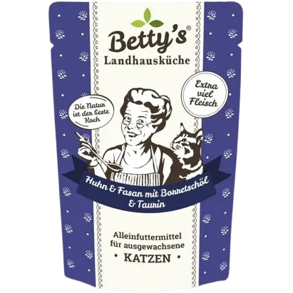Bettys Landhausküche Katze FB Huhn & Fasan mit Borretschöl 100 g