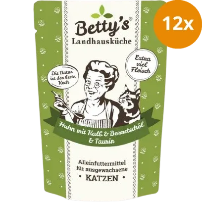 Bettys Landhausküche Katze FB Huhn & Kalb mit Borretschöl 100 g - Image 2