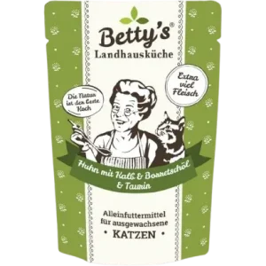 Bettys Landhausküche Katze FB Huhn & Kalb mit Borretschöl 100 g