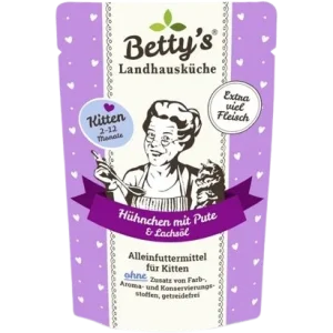 Bettys Landhausküche Katze FB Kitten Hühnchen mit Pute 100 g