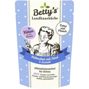 Bettys Landhausküche Katze FB Kitten Hühnchen mit Rind 100 g