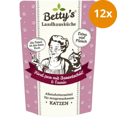 Bettys Landhausküche Katze FB Rind pur mit Borretschöl 100 g - Image 2