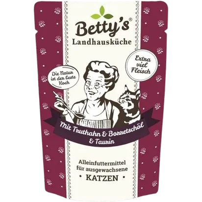 Bettys Landhausküche Katze FB Truthahn mit Borretschöl 100 g