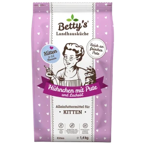 Betty's Landhausküche Katze Kitten Trockenfutter Hühnchen mit Pute