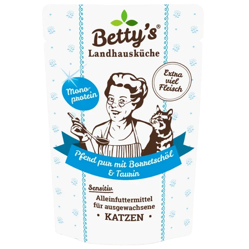 Bettys Landhausküche Katze Pouch Pferd Pur 100 g