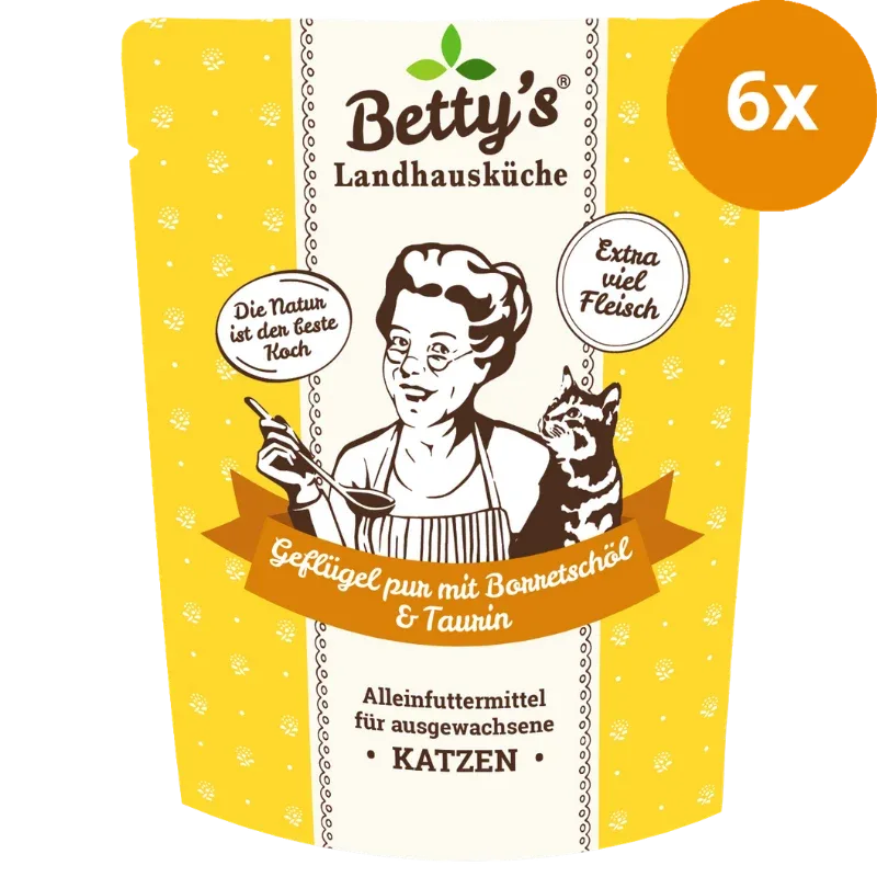Bettys Landhausküche P.B. Katze Geflügel Pur mit Borretschöl 250 g - Image 2