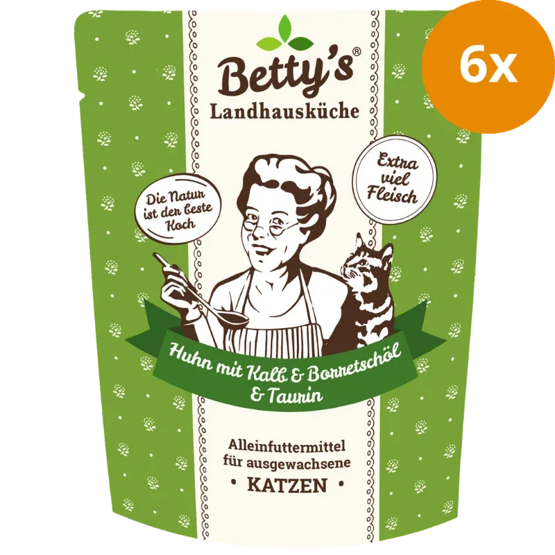 Bettys Landhausküche P.B. Katze Huhn mit Kalb & Borretschöl 250 g - Image 2