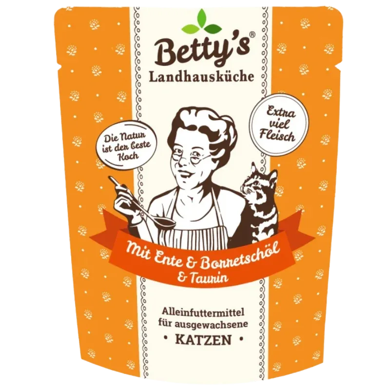 Bettys Landhausküche P.B. Katze mit Ente & Borretschöl 250 g