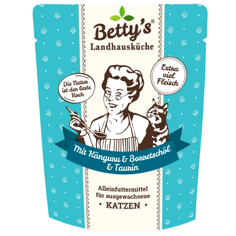Bettys Landhausküche P.B. Katze mit Känguru & Borretschöl 250 g