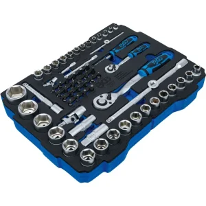BGS Schaumeinlage für Art. BOXSYS1 & 2: Steckschlüssel-Satz 6,3 mm (1/4") / 12,5 mm (1/2") BGS systainer® 65tlg. - 3351 - HaustierPro