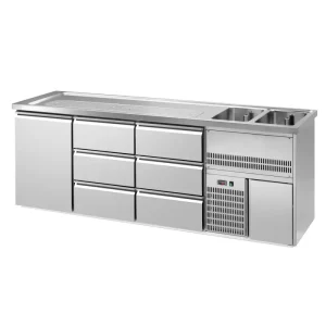 Biertheke Ausgezeichnet PLUS - 2500x700mm - 1 Tür & 6 Schubladen - HaustierPro