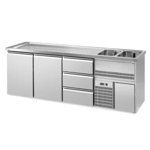Biertheke Ausgezeichnet PLUS - 2500x700mm - 2 Türen & 3 Schubladen - HaustierPro