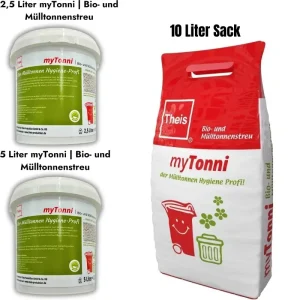 Bio- und Mülltonnenstreustreu myTonni – Bekämpft wirksam Maden und Gerüche, 100% umweltfreundlich, mineralisch, für hygienische Mülltonnen mit Aktivkohle gegen Gerüche - HaustierPro
