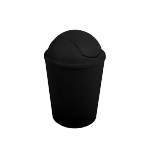 Bio-zertifiziert Mülleimer mit klappbarem Deckel 5,5L Modell Ako - Schwarz - HaustierPro