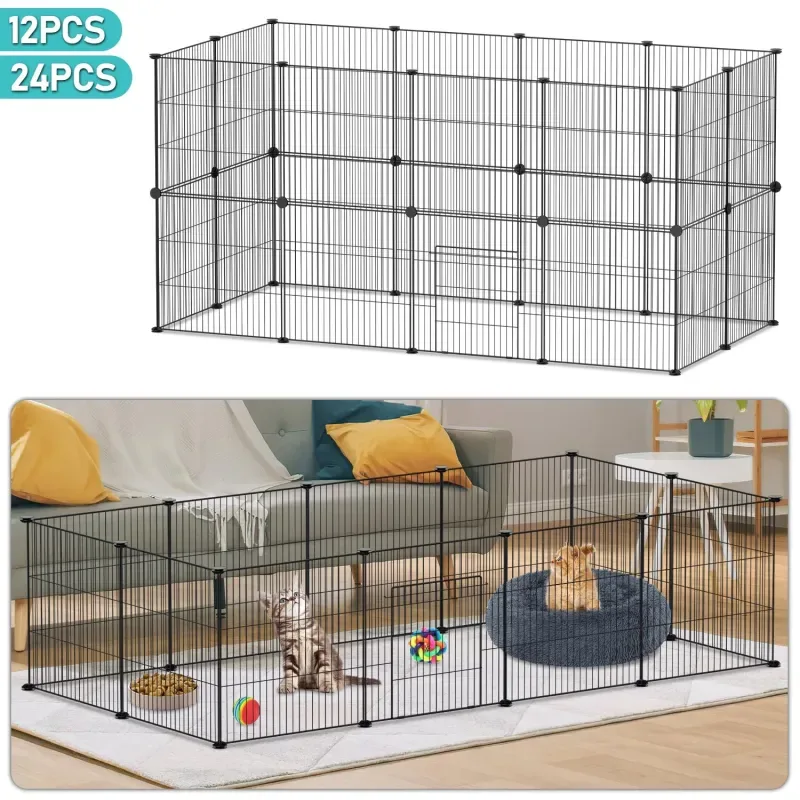BMOT Freigehege Laufgitter Kleintiere DIY 12/24Stück 35x35cm - HaustierPro