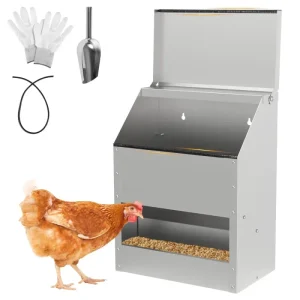 BMOT Futterautomat Futterspender Edelstahl 5/15kg mit Futterstation - HaustierPro