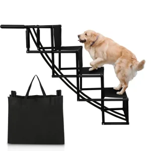 BMOT Hundetreppe Hunderampe Auto Klappbar mit verstellbaren Gurten - HaustierPro
