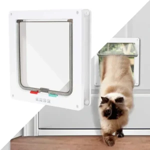 BMOT Katzenklappe Katzentür Haustiertür 4-Wege-Verriegelung für mehrere Katzen - HaustierPro