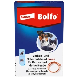 Bolfo Flohschutzhalsband kleiner Hund und Katze, 35 cm, braun