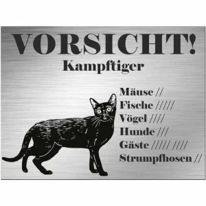 Bombay Katze - Schild bedruckt - Spruch - Deko Geschenkidee aus Sterling Silber - HaustierPro