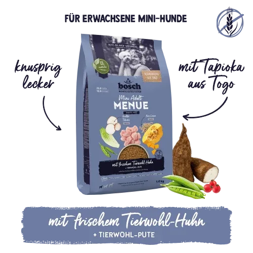 Bosch Dog HPC MENUE Mini Adult mit Tierwohl-Huhn - Image 2
