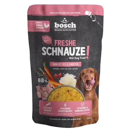 bosch Freshe Schnauze Nassfutter - Huhn mit Reis & Karotten 250 g