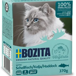Bozita Cat Häppchen in Gelee Schellfisch