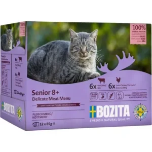 Bozita Cat Senior 8+ Häppchen in Sauce mit Fisch & Fleisch Multibox