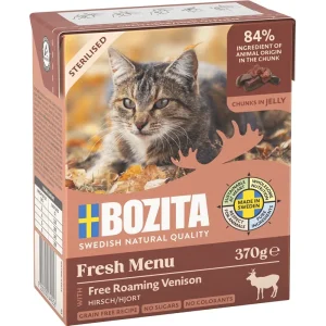 Bozita Cat Sterilised Häppchen in Gelee mit Hirsch