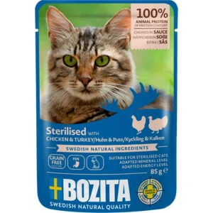 Bozita Cat Sterilised Häppchen in Sauce mit Huhn und Pute