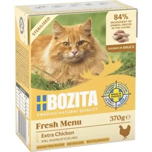 Bozita Cat Sterilised Häppchen in Sauce mit viel Huhn