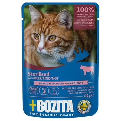 Bozita Häppchen in Gelee Sterilised 12 x 85 g Rind