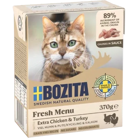 Bozita Häppchen in Soße Hühnchen & Pute 370 g
