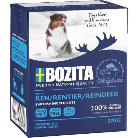 Bozita Happen 24 x 370 g – Probiermix in Gelee: Lachs, Rentier & Hühnchen - Image 2