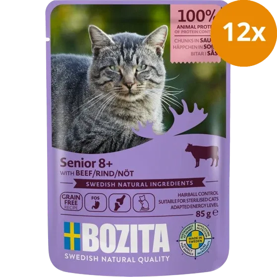 Bozita Senior 8+ Häppchen in Sauce mit Rind 85 g - Image 2