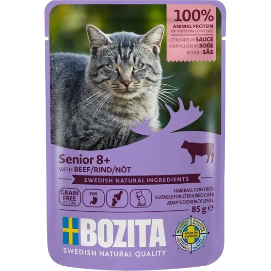 Bozita Senior 8+ Häppchen in Sauce mit Rind 85 g