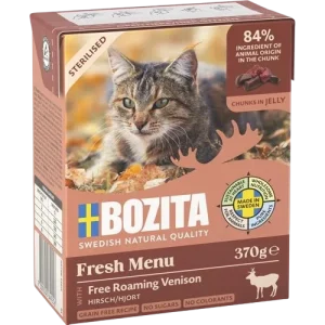 Bozita Sterilised Häppchen in Gelee mit Hirsch 370 g