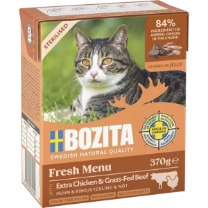 Bozita Sterilised Häppchen in Gelee mit Huhn & Rind 370 g