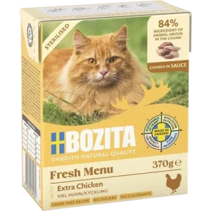 Bozita Sterilised Häppchen in Sauce mit viel Huhn 370 g