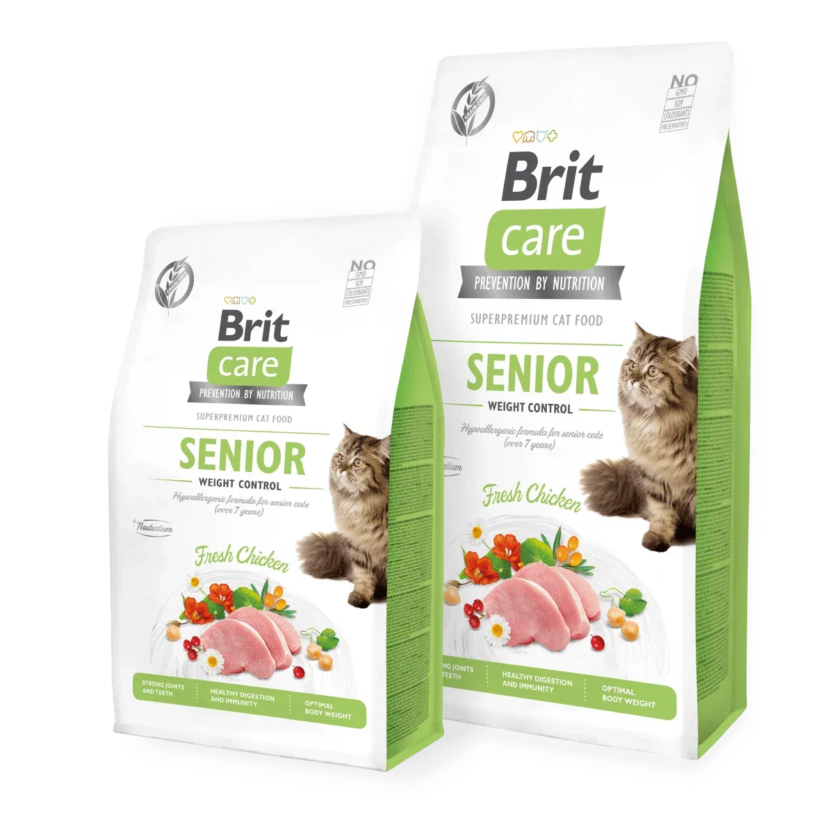 BRIT Care Grainfree Trockenfutter Katze Senior - Weight Control - Fresh Chicken