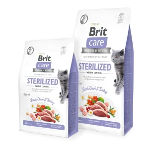 BRIT Care Grainfree Trockenfutter Katze Sterilized - Weight Control - Fresh Duck & Turkey