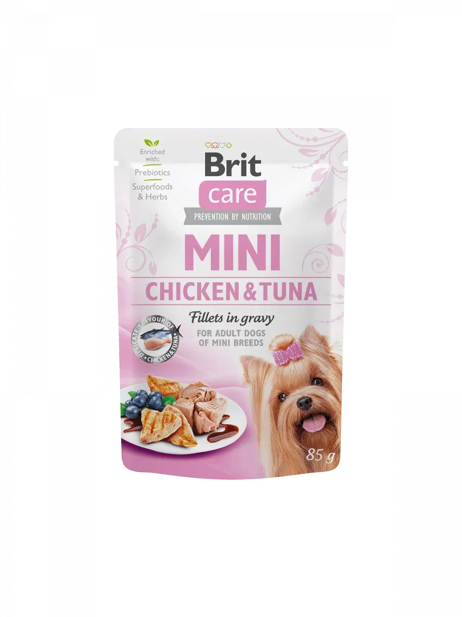 BRIT Care Mini Grainfree Hund Nassfutter Chicken & Tuna Fillets in Gravy