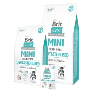 BRIT Care Mini Grainfree Hund Trockenfutter Light & Sterilised - Rabbit & Salmon