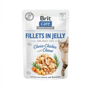 BRIT Care Nassfutter Katze Fillets in Jelly Choice Chicken with Cheese
