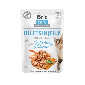 BRIT Care Nassfutter Katze Fillets in Jelly with Tender Turkey & Shrimps