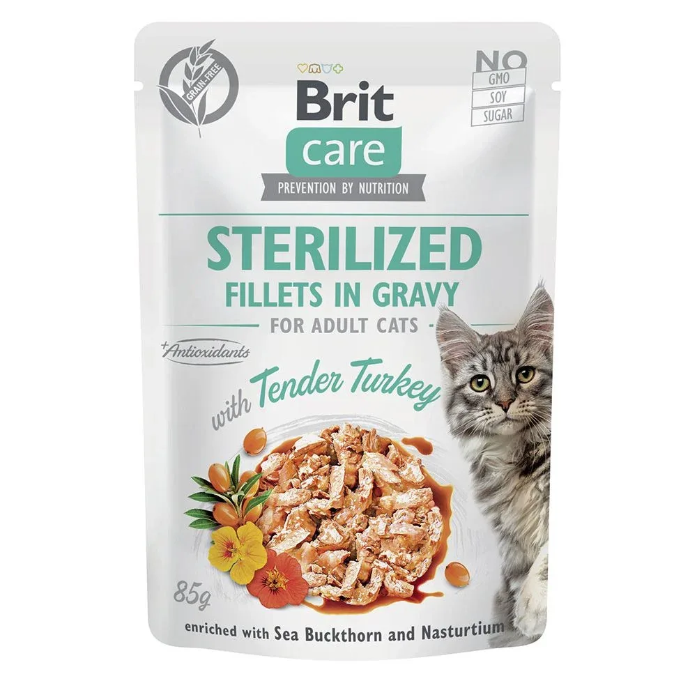 BRIT Katze Fillets in Gravy TenderTurkey Sterilized