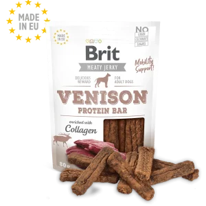 BRIT Meaty Jerkys Hund Venison Protein Bar - Hirsch Protein-Riegel