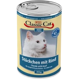 BTG Classic Cat Dose Stückchen mit Rind 415 g