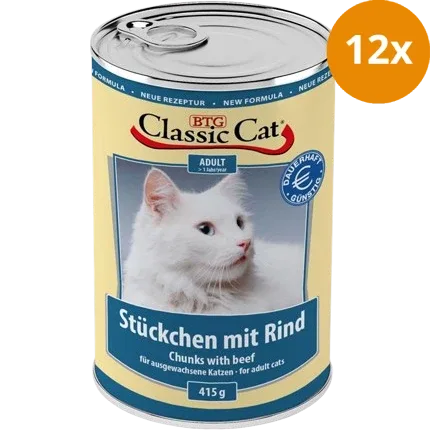 BTG Classic Cat Dose Stückchen mit Rind 415 g - Image 2